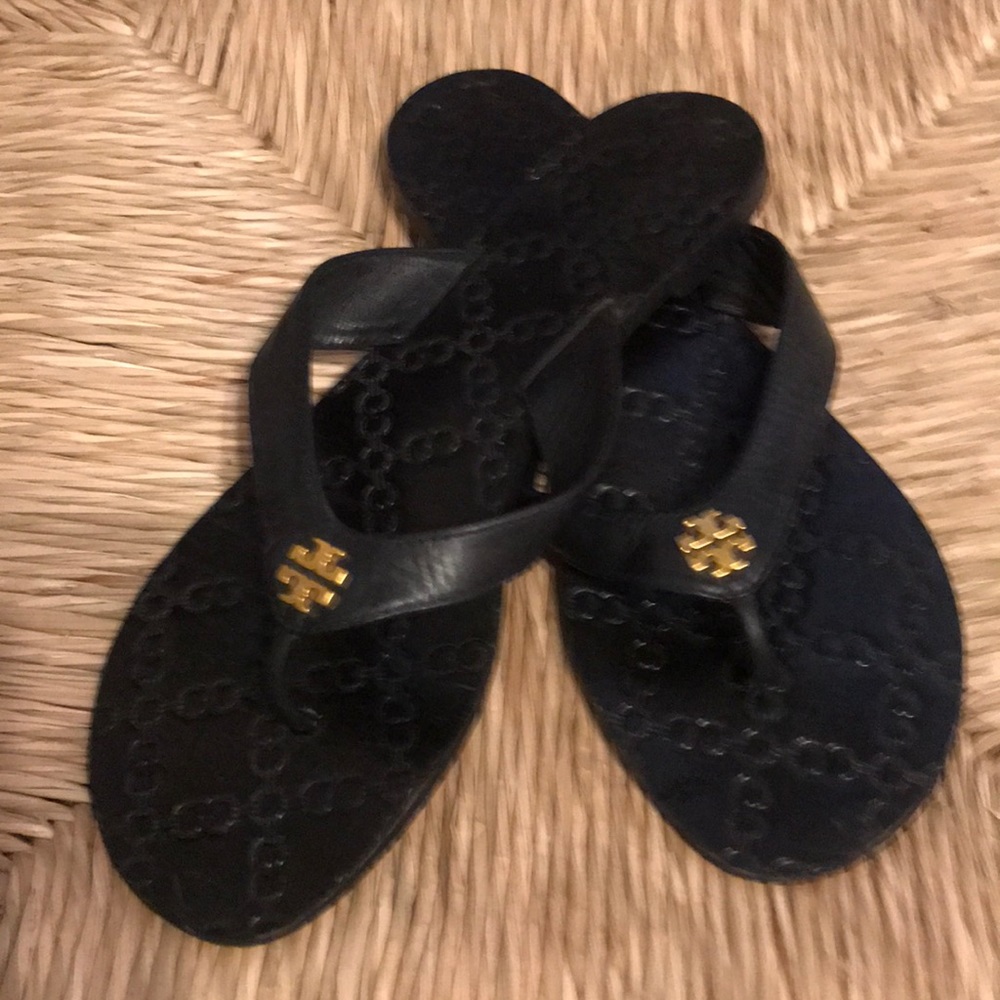 Tory Burch Black Flip Flops